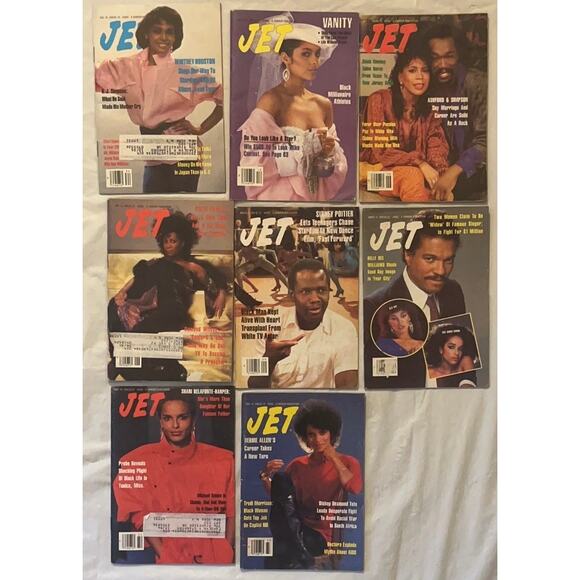 Vintage Jet Magazines Lot (8) 1985 - Poitier, Whitney Houston, Black Millioner - Picture 2 of 6